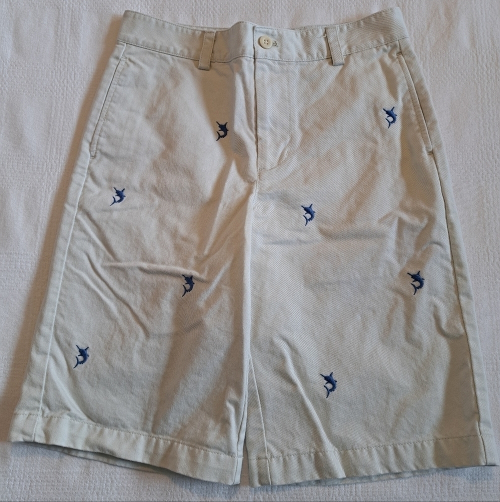 Vineyard Vines boys size 14 swordfish embroidered shorts. VGUC